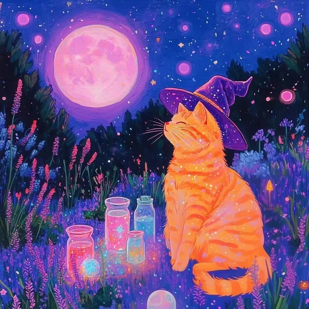 Dreamy Kitten Multi‑Style Jigsaw Puzzles 500PCS/1024 PCS Family Activity Games for Gameroom Bedroom Gifts Home Decor