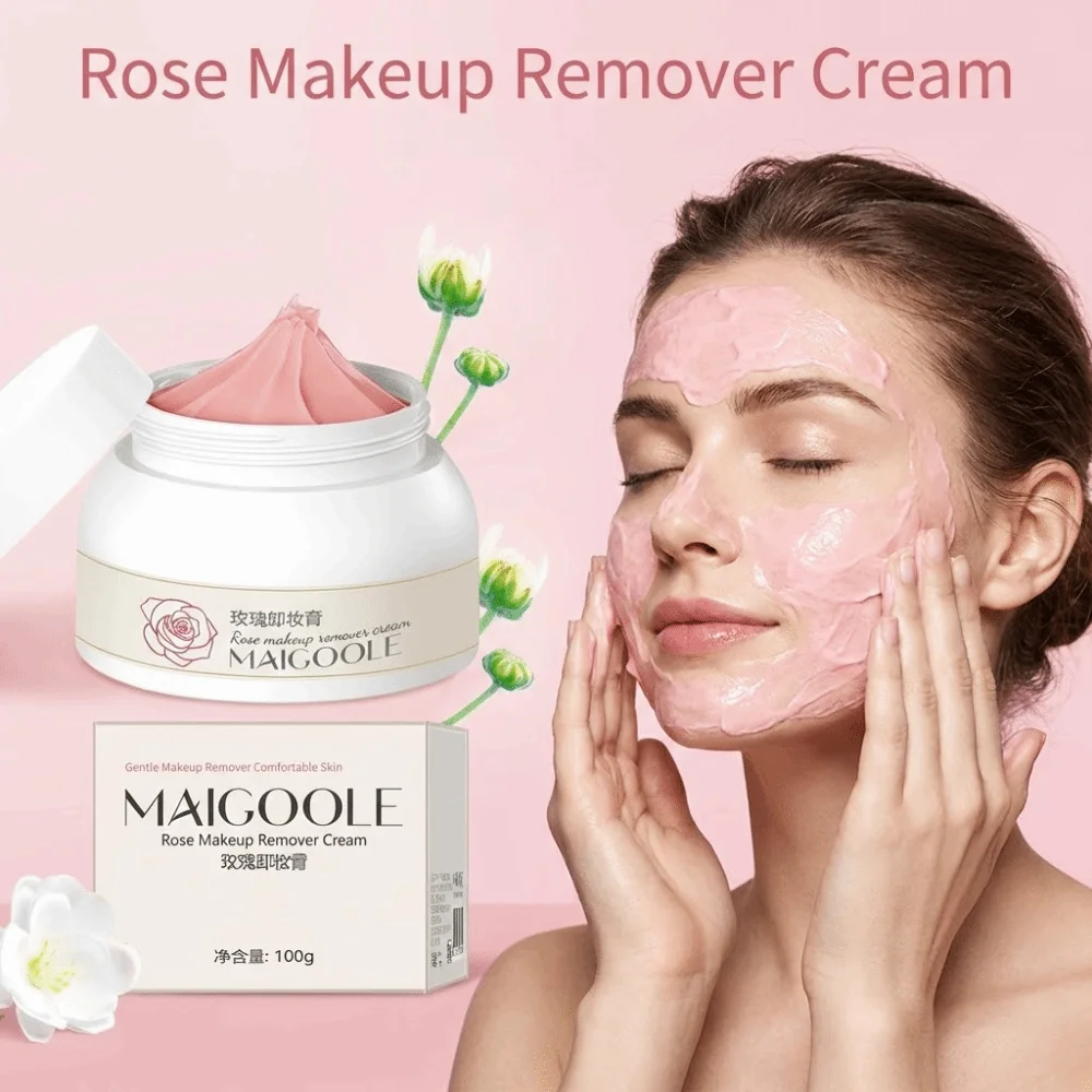 Gently Removes Rose Makeup Remover Cream No Residue Non Greasy Makeup Remover Balm Moisturizes Quickly Dissolves Cleansing Balm