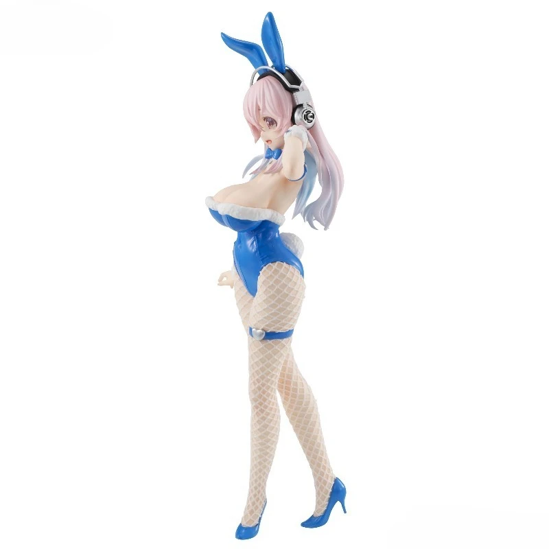 FURYU Original: Super Sonico Blue Bunny VER.30cm PVC Action Figure Anime Figure Model Toys Figure Collection Doll Gift