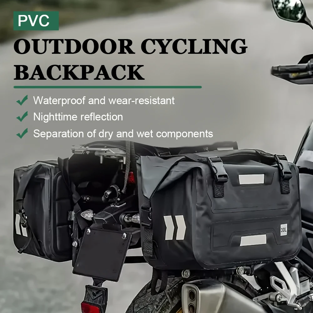 

30L Motorcycle Saddle Bag Large Capacity Travel Camel Bag Multifunction Quick Release Bag Motorcycle Modification Accessories