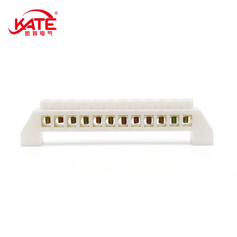 DIN Rail Terminal Block Bridge Type Neutral Ground 5/7/10/12 Hole Distribution Box Neutral Terminal Block Electrical Connector