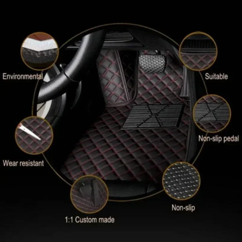 Custom Car Floor Mats For Tiggo 7L /Tiggo 7 Pro/Pro Max 2023-2026 Weather Interior Accessories Carpet Trunk Foot 5