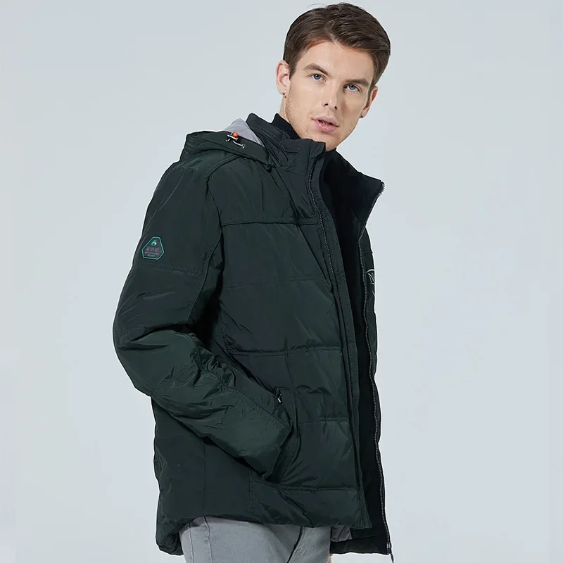 Chaqueta con capucha para hombre, impermeable, a prueba de viento, a prueba de heladas, NZI, Invierno