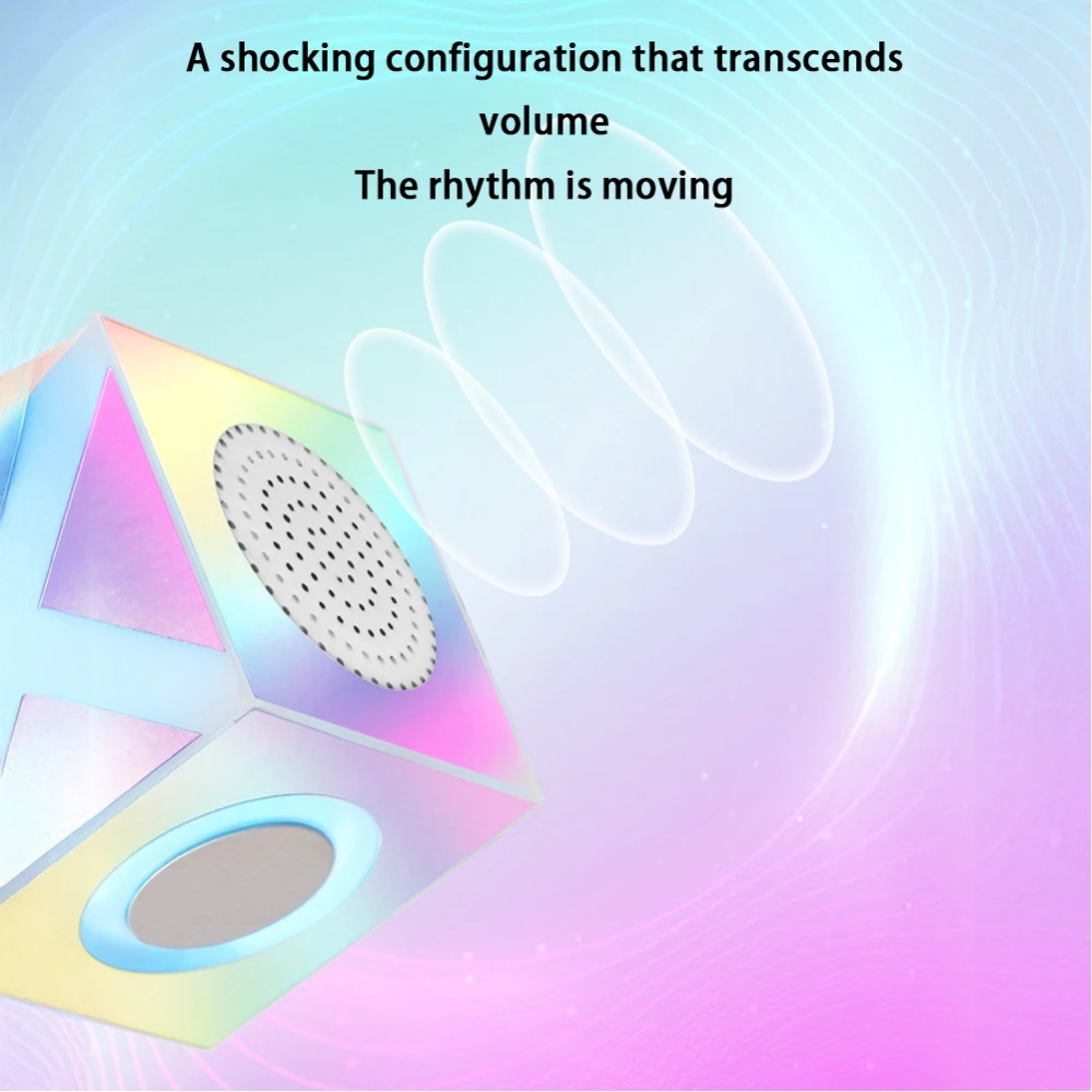 

D28 Bluetooth Speaker【XO】Cool Colorful Lights Smart Speaker Portable Desktop Mini Speaker