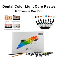 Dental Dyeing Color Tints Stain Flow Light Cure Pastes Kit DX.Color Modifier Dentex Dentistry Laboratory Technician Materials