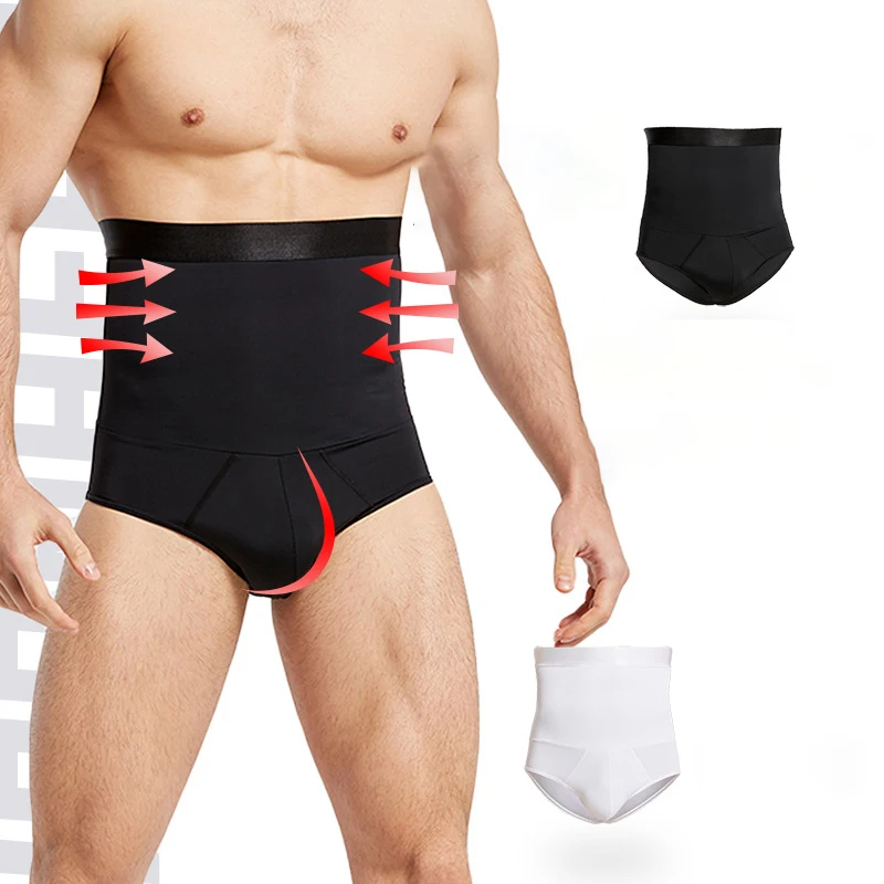 1pcs Men High Waist Shapewear Pants Tummy Control Shorts Body Shaper Compression Trainer Belly Tummy Slimming Boxer Underwear