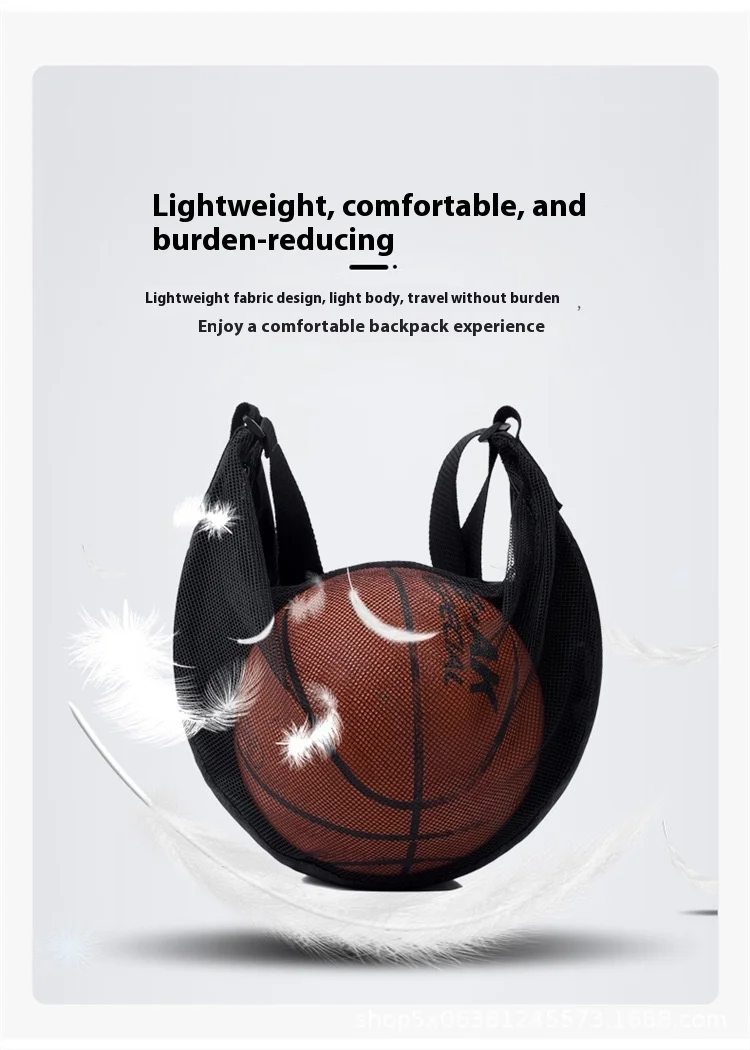 กระเป๋าตาข่ายลูกบอลความจุขนาดใหญ่แบบพกพาไหล่เดี่ยวกระเป๋าสะพายข้างกระเป๋าสะพายข้างกีฬามัลติฟังก์ชั่นกระเป๋าตาข่ายบาสเก็ตบอล