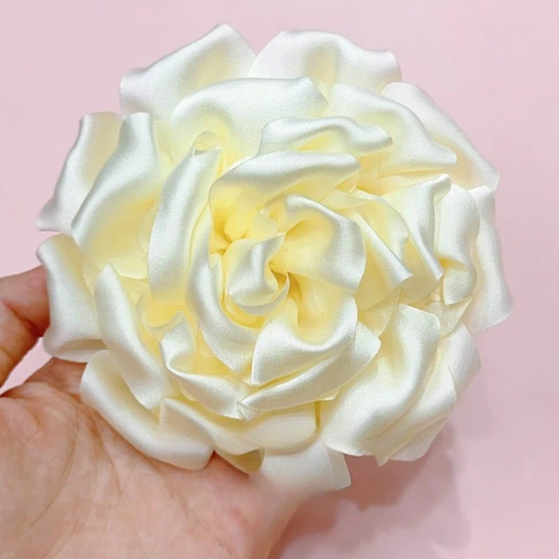 11CM Handgemachte Stoff Rose Blume Brosche Koreanische Mode Corsage Anstecknadeln für Frauen Zubehör Hochzeit Schmuck – Detail 6