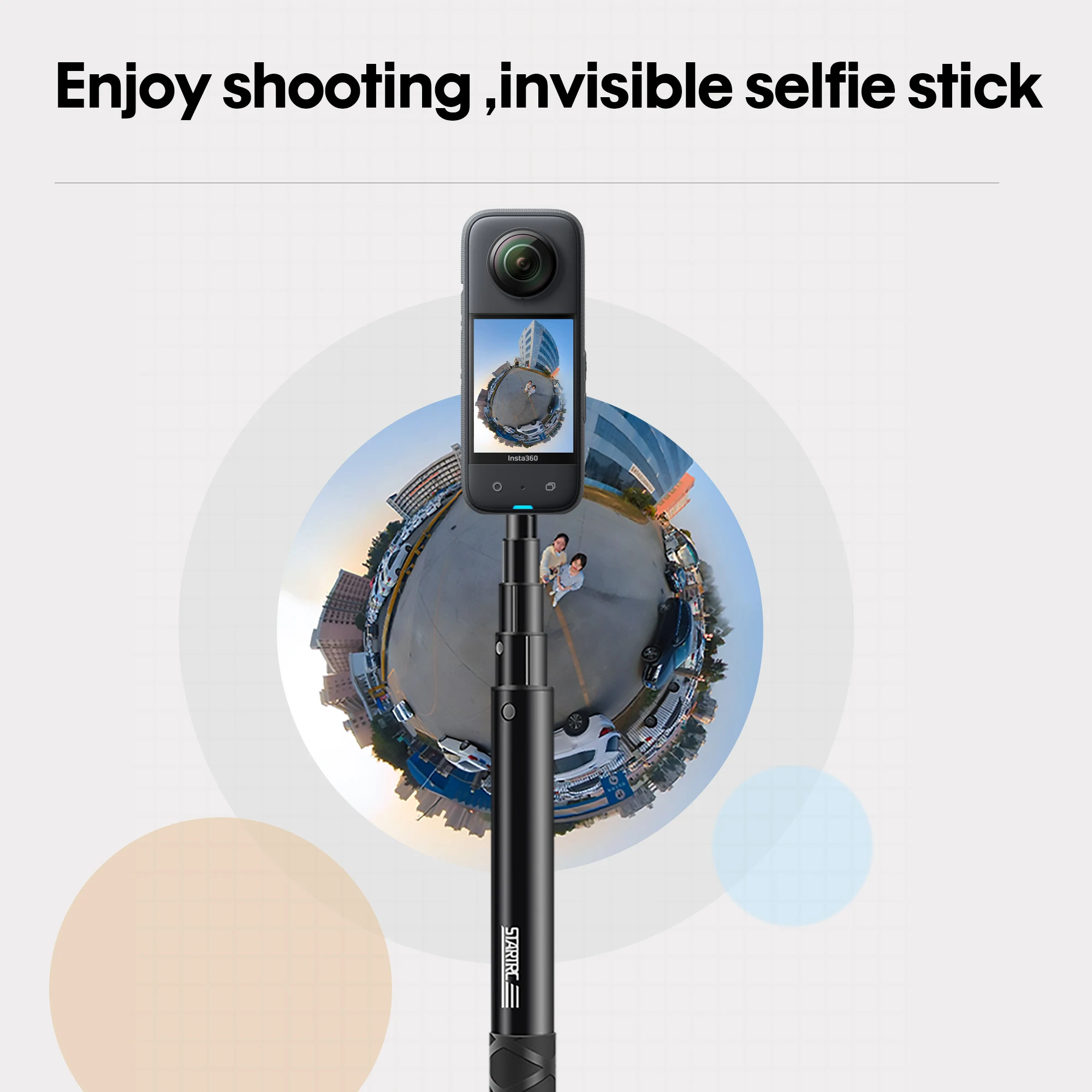 Insta360 واحد X2 اكسسوارات سبائك الألومنيوم غير مرئية Selfie عصا ل فيمي النخيل 2 مقبض كاميرا Gimbal 130 سنتيمتر ل X3 واحد