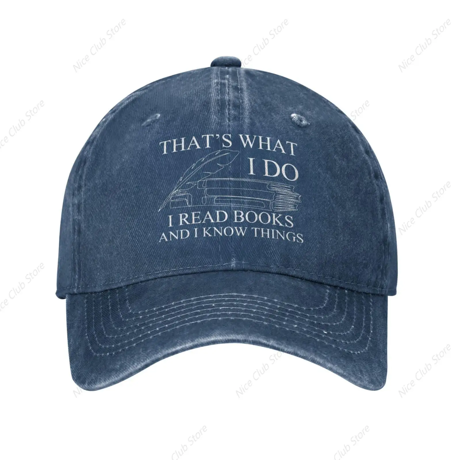 I Read Books Reading Men Ball Caps That's What I Do I Read Books and I Know Things Fitted Golf Caps for Women Summer Hats