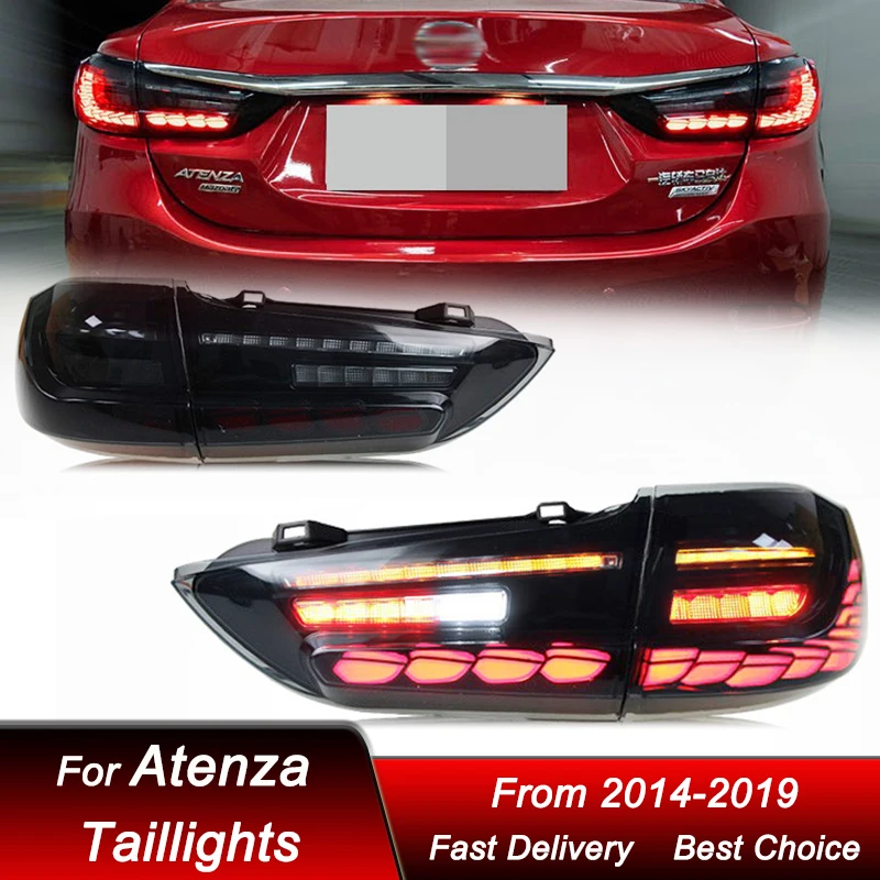 

Pop Car Styling Tail Lights For Mazda 6 Atenza 2014-2019 New Style Full LED Tail Lamp Dynamic Turn Signal Light Tail Lamp Assemb