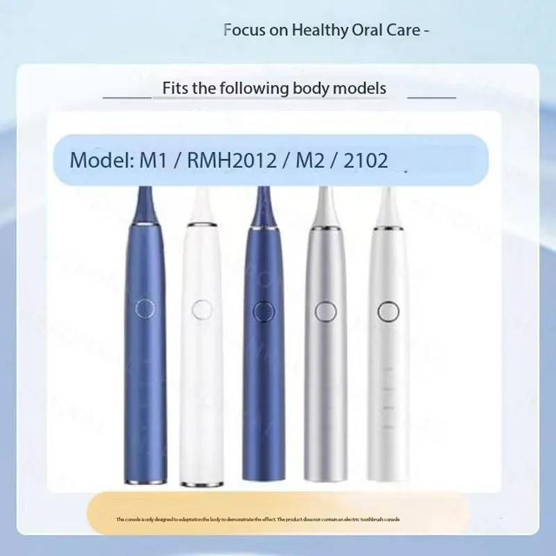 4/8PCS Replacement Brush Heads for realme M1/RMH2012/RTX2102/M2 Electric Toothbrush Heads DuPont Bristle Brush Heads Nozzles
