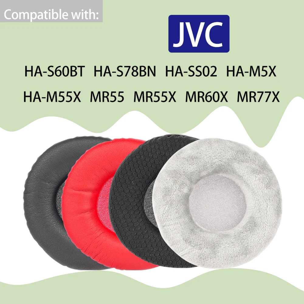 Подушечки для наушников JVC HA-S60BT S78BN SS02, M5X M55X MR55 MR55X MR60X MR77X, амбушюры, подушечки для гарнитуры, пенопластовый чехол, смещение