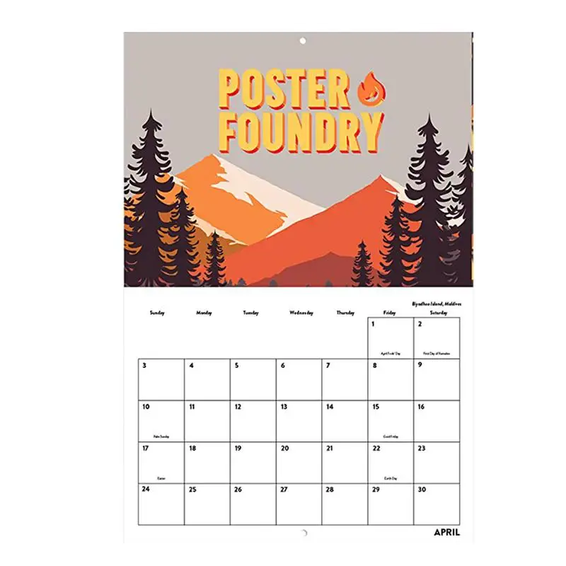 12-Month Nature Calendar 2024 National Parks Wall Calendar Gifts Monthly Wall Calendar With Beautiful Scenic Photos Of America's