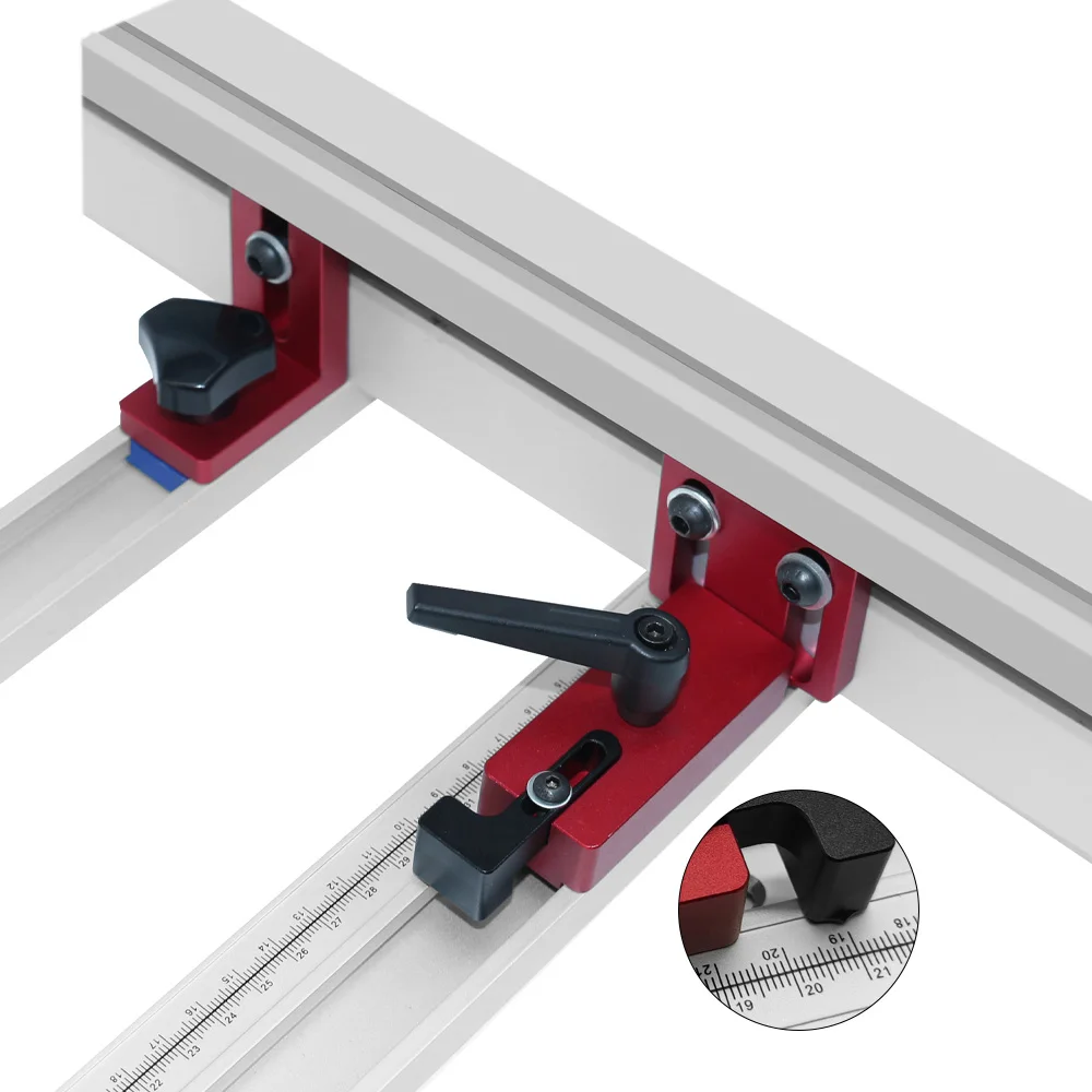 Holzbearbeitungs-T-Nut-Stopper, T-Nut-Begrenzer, Aluminium-Gehrungsschienen-Absperrung, Klappstopper, Nut-Lokalisator, Tischler-DIY-Werkbankwerkzeuge – Detail 2