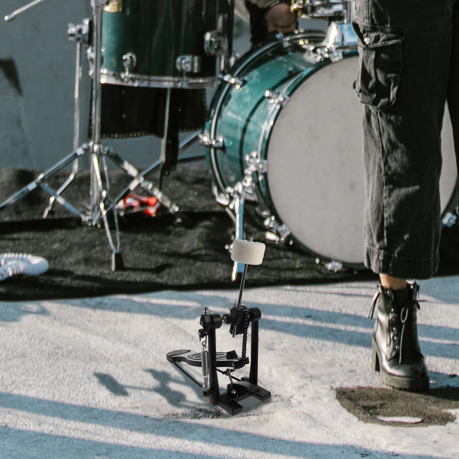 

Hammer Pedal Accessories Bass Replacement Alloy Aluminum Single Foot Kick Pad Durable Stable Easy Installation For Practice Live