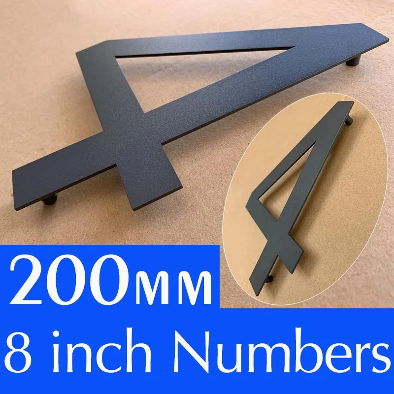 20CM Stainless Steel Floating House Numbers Doorplates 8