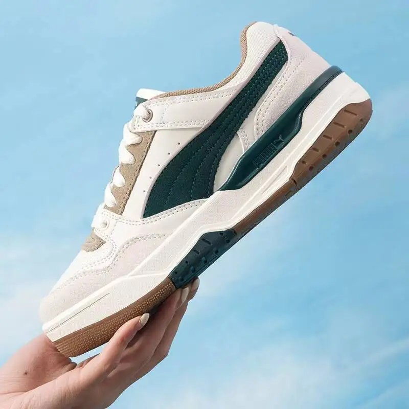 2026 new PUMA Unisex Retro Skate Sneakers 400214-09 Wide Flat Laces Gum Sole Casual Shoes