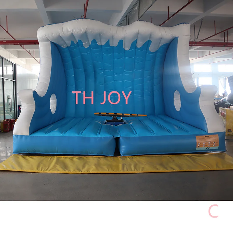 by ship to sea port, Inflatable Surf Machine Water Surf Simulator Mechanical Surfboard Inflatable Surfboard sport games