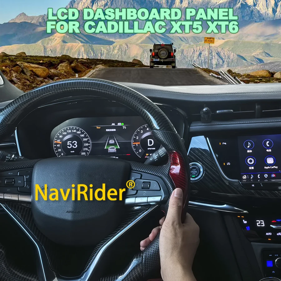 For Cadillac XT5 2016-2024 XT6 2020-2024 LCD Instrument Panel Digital Dashboard Speedometer Carplay Virtual Cockpit Tachometer