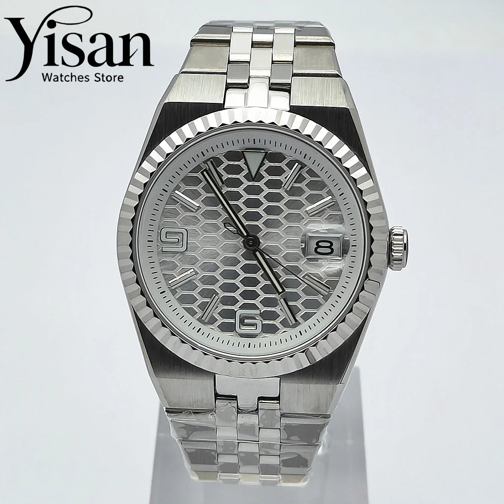 

New 40mm mechanical men's watch aseptic white dial sapphire glass waterproof high-grade adaptation Miyota 8215 NH35 movement