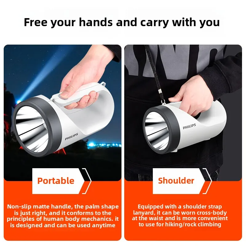 فيليبس جديد SFL3441 مصباح يدوي كشاف قوي يده بقاء سريعة المفاجئة مصباح يدوي للخارجية ، الرياضة التخييم التنزه