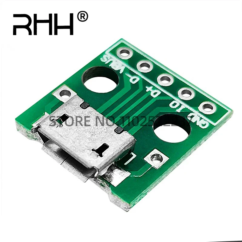 MICRO USB To DIP Adapter 5pin Female Connector B Type PCB Converter Breadboard USB-01 Switch Board SMT Mother Seat