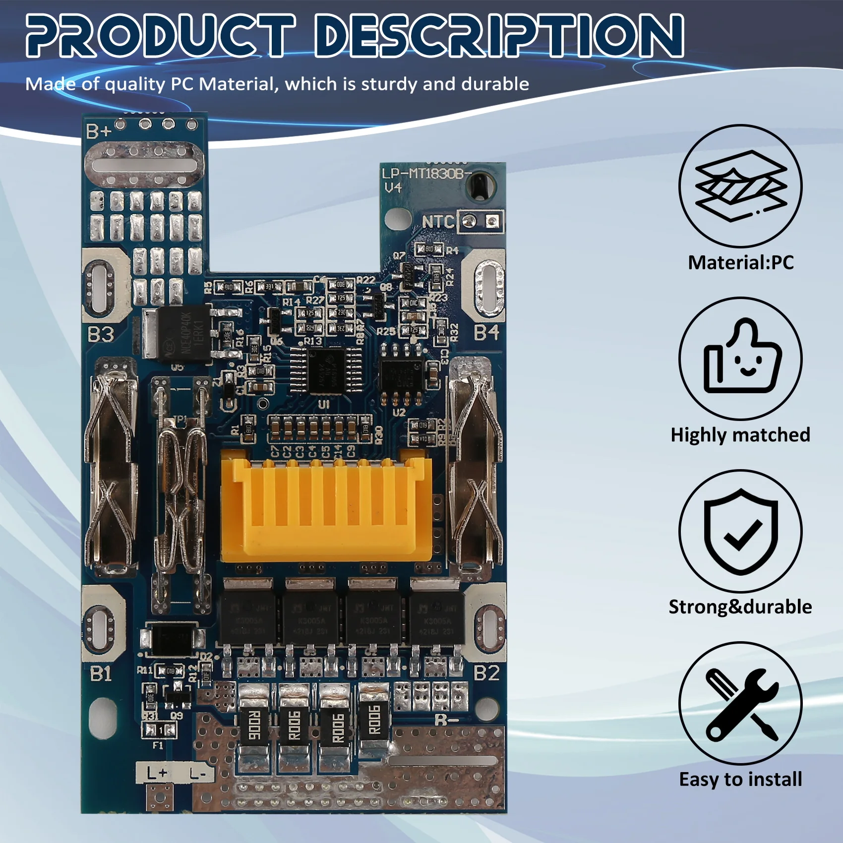 Replacement for Makita BL1830 BL1840 BL1850 BL1860 18V Li-Ion Battery BMS PCB Charging Protection Circuit Board Plate LYZ