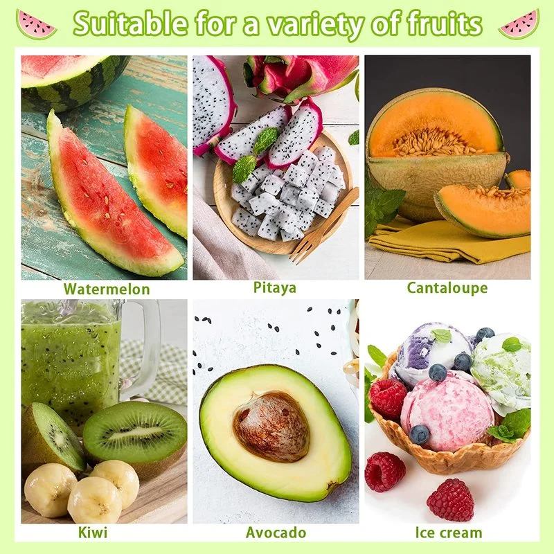 4 In 1 Watermelon Slicer Cutter Scoops Fruit Carving Knife Cutter Fruit Platter Fruit Dig Pulp Separator Kitchen Accessories
