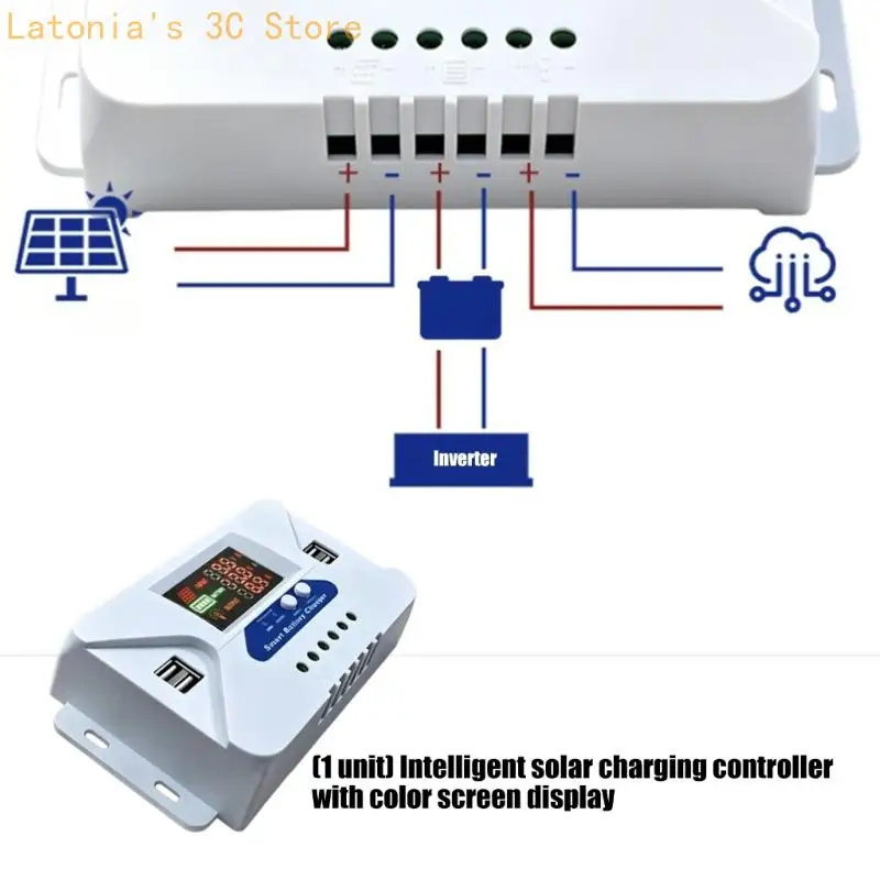 Battery Regulator with USB Output and Color Screen for Home Use X3UB