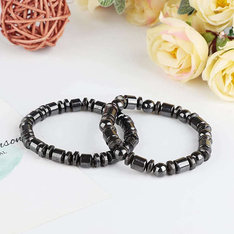 Magnetic Weight Loss Effective Anklet Bracelet Black Gallstone Hematite Stimulating Acupoints Therapy Arthritis Pain Relief