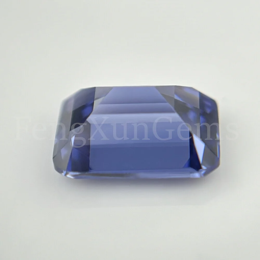 Cubic Zirconia Beads Tanzanite Octangle Shape Emerald Cut Loose CZ Stones Synthetic Gems For Jewelry 3x5~13x18mm AAAAA