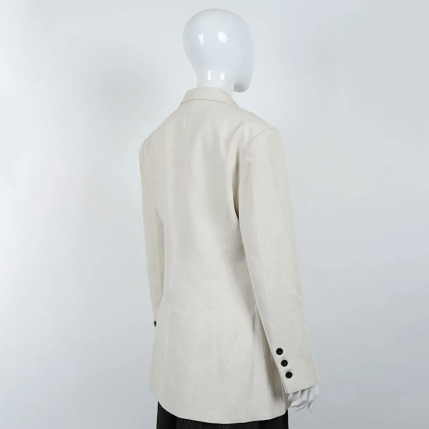 سترة نسائية واحدة الصدر لعام 2025 مصنوعة من البوليستر الفاخر للتنقل في الخريف والشتاء ملابس الشارع للمكتب إلى العشاء