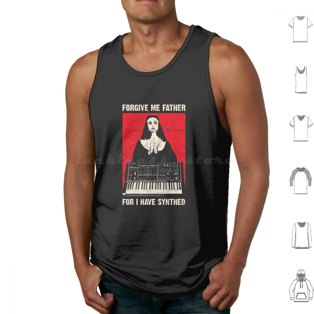 Synthed Vintage Synthesizer Analog Synth Retro Adsr Gear Vco Design Tank Tops Print Cotton Synthesizer Release Keyboard