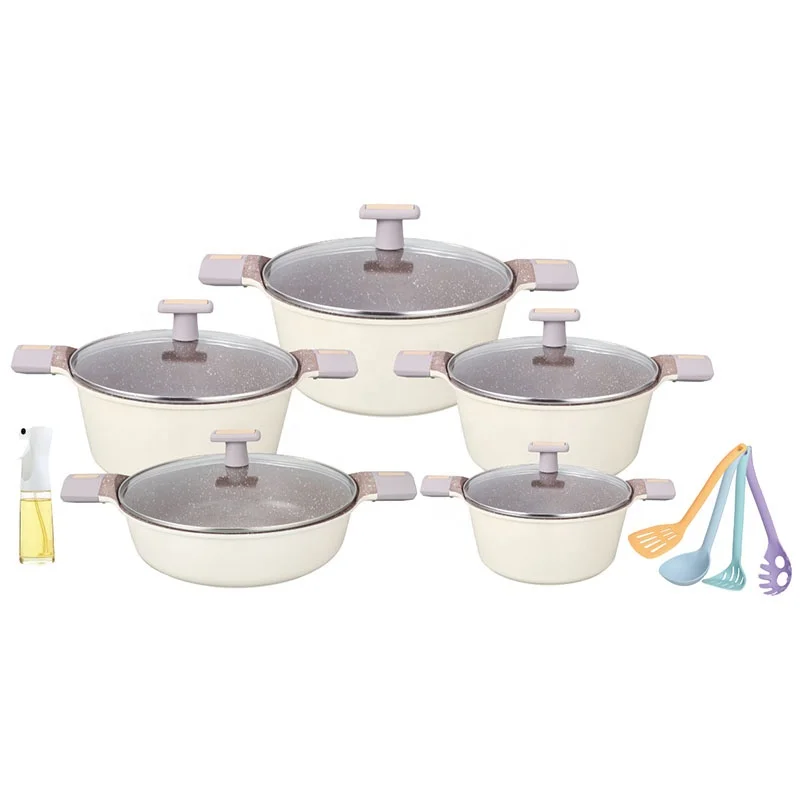 Pots and Pans Beautiful Restaurant Commercial Granite luminum  Pots and Pans Non-stick Cookware Set