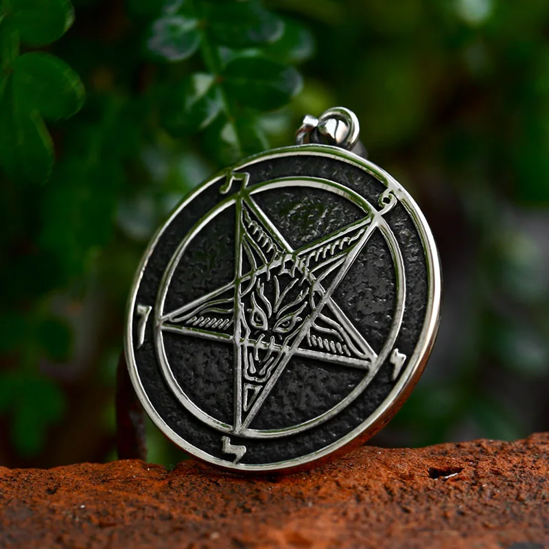 BEIER 2023 Mew Design Stainless Steel Satan Pendant Satanic System Emblem Amulet Charm Sign Medallion Jewelry Wholesale