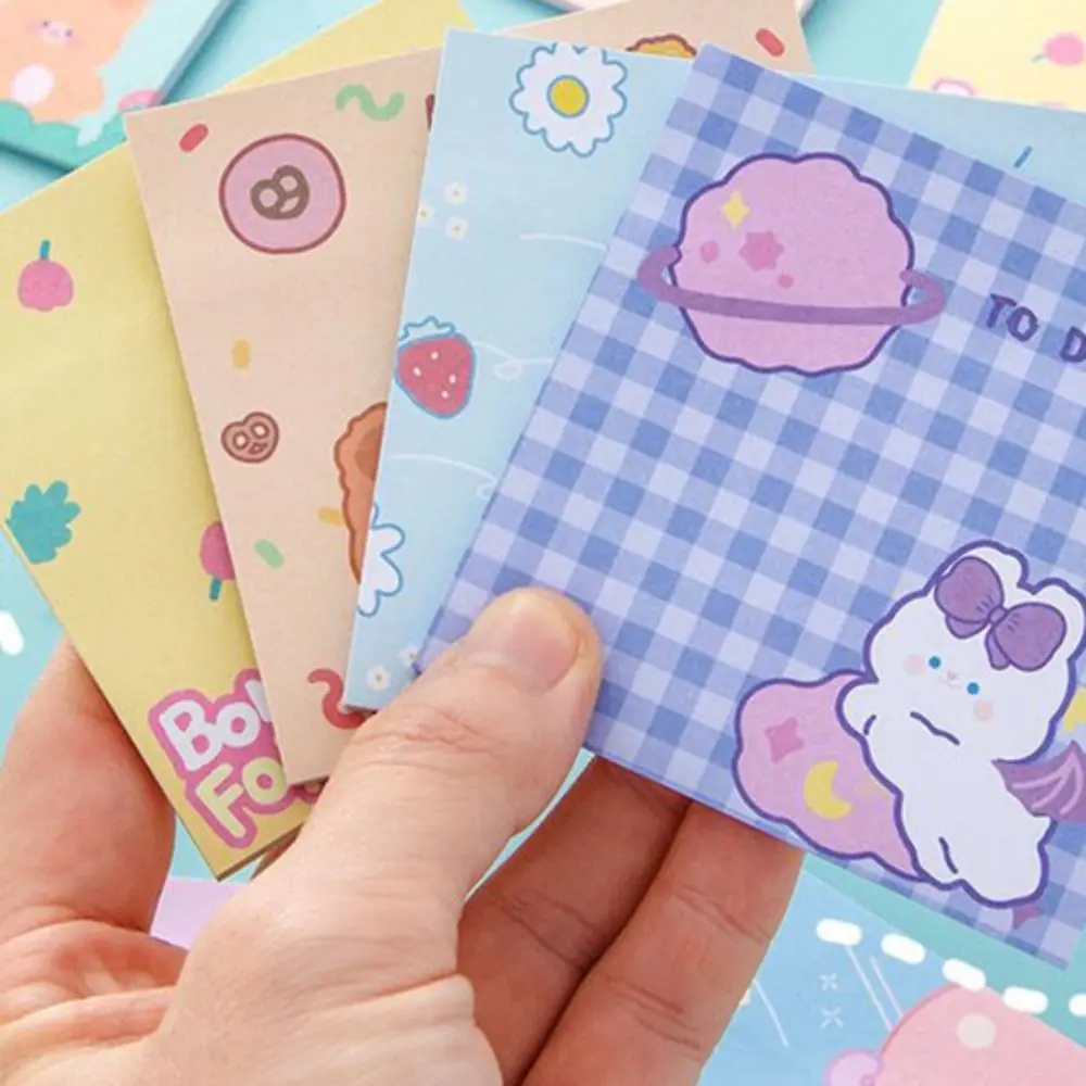 90 Sheets Memo Notebook Cartoon Rabbit DIY Scrapbooking Bear Kawaii Animal Diary Cute Stationery School Supplies