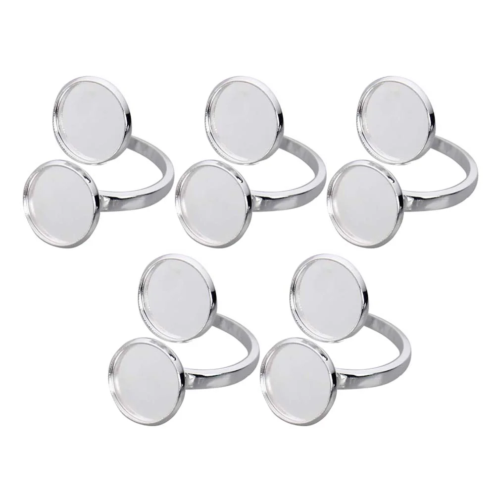5 PCS Ring Base Stainless Steel Adjustable Holder Compact Portable Jewelry Tray