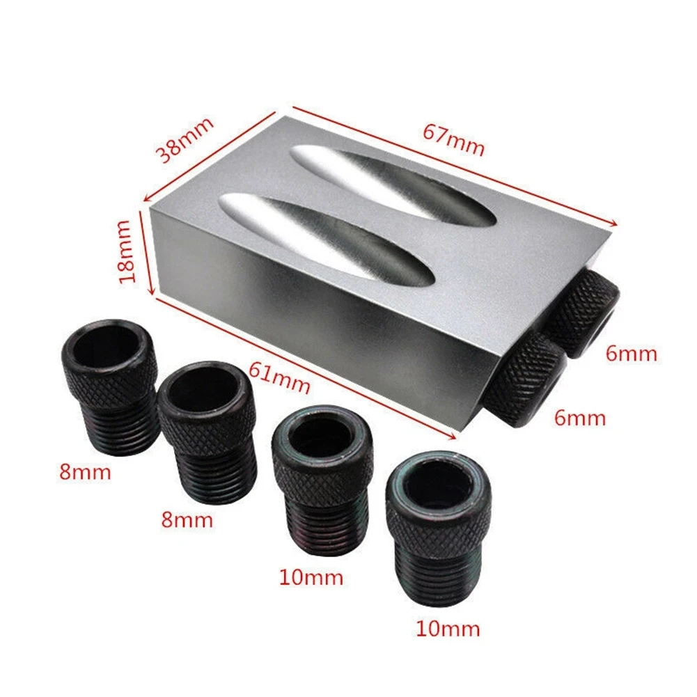 14 pz/set 15 gradi Kit di foratura per fori tascabili angolo obliquo guida per trapano Set di posizionamento strumento di localizzazione-colore grigio