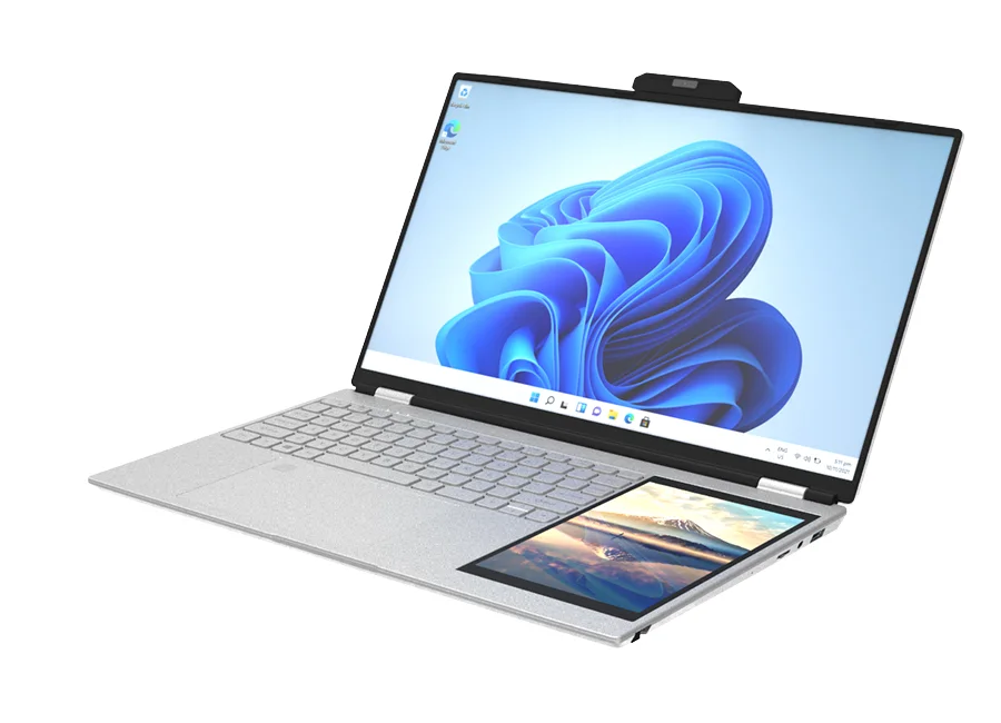 laptop i9 i7 laptop OEM 15.6 inch + 7 inch Touch Dual Screen 16GB 1TB SSD Celeron Processor N100 N95 N5095 Business laptop