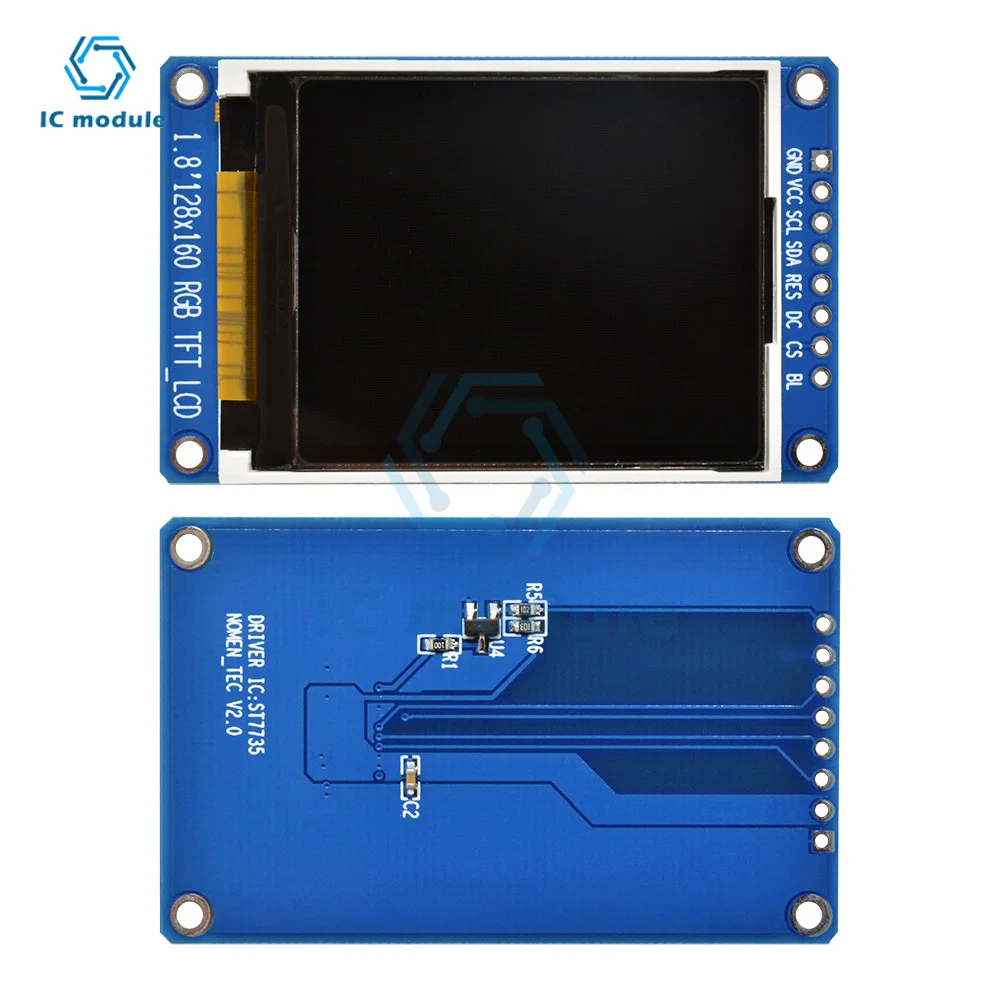 1.8 polegadas 128X160 Full Color Módulo de Display LCD ST7735S 3.3V Substituir Fonte de Alimentação OLED para Arduino