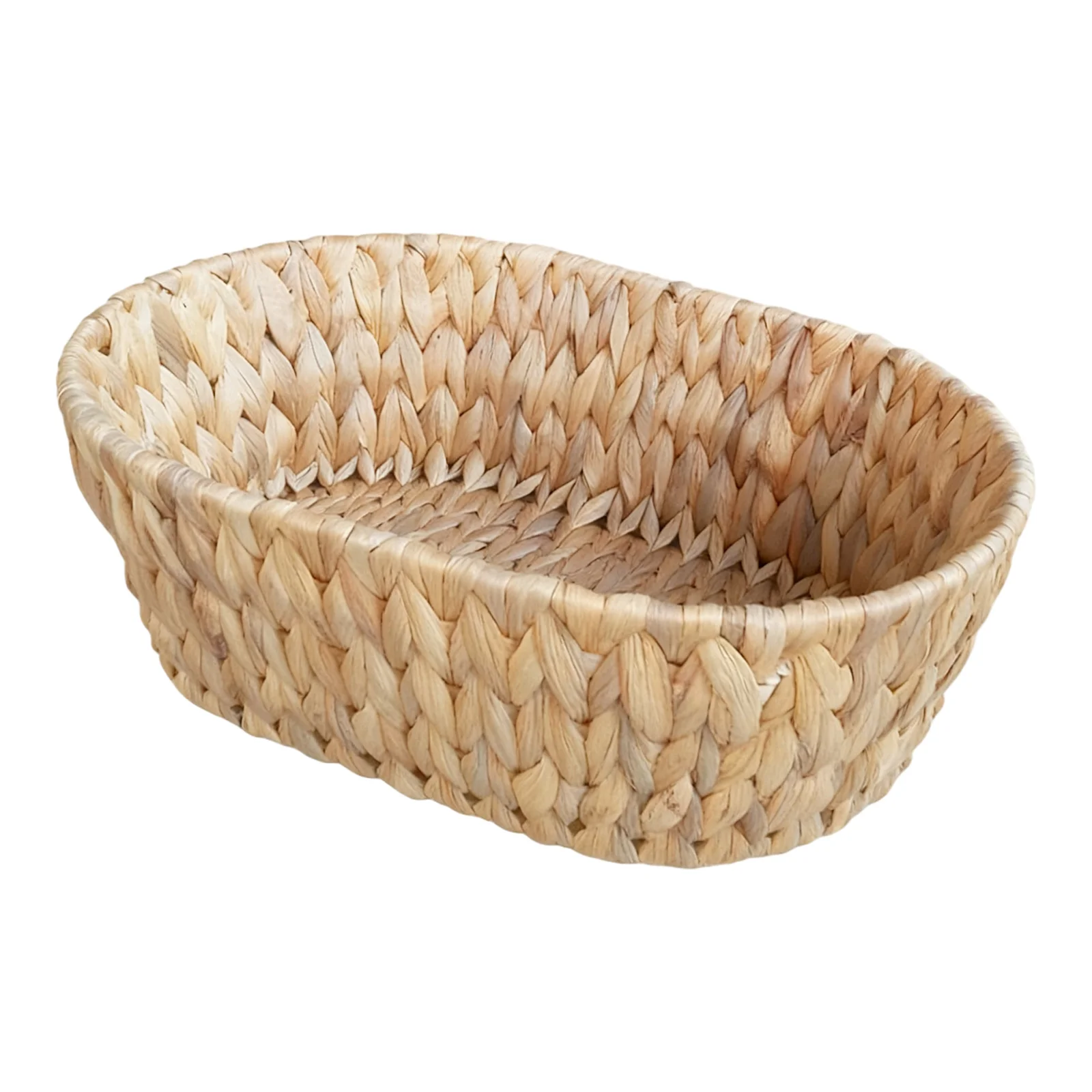 

Hyacinth Woven Oval Storage Basket Natural Grass Handmade Container For Home Organization Decorative Laundry Or Blanket Holder