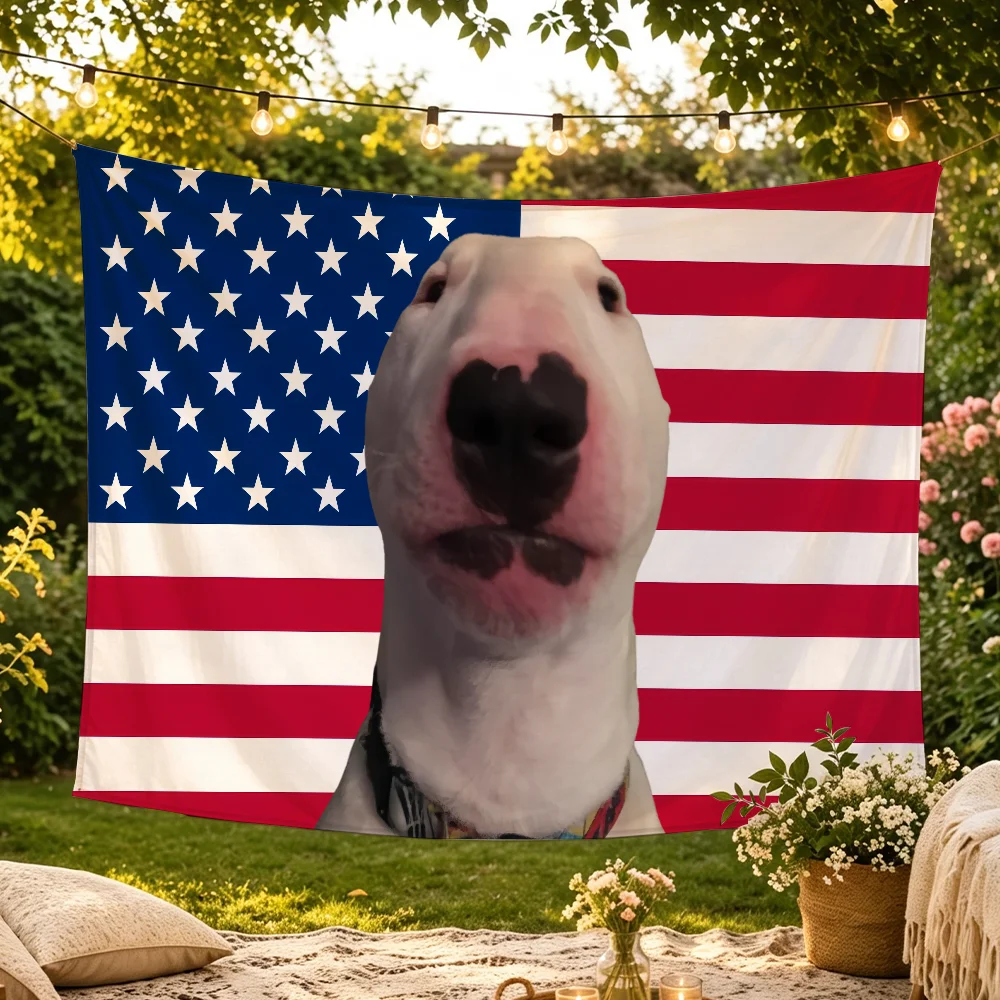 Walter the Dog Meme flag Advertising Banner for Camping Decoration Outdoor & Garage Wall Hanging Decorations