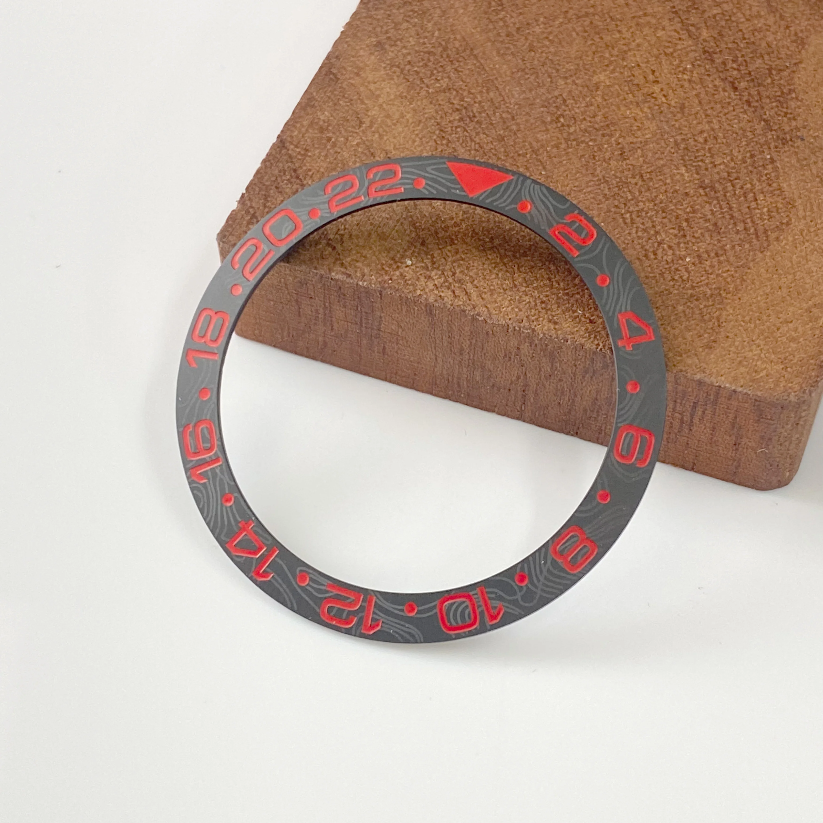 إطار 38 مم من ألياف الكربون بتصميم نمط مادة السيراميك إطار أزرق الانارة 40 مم استبدال ملحقات علبة الساعة