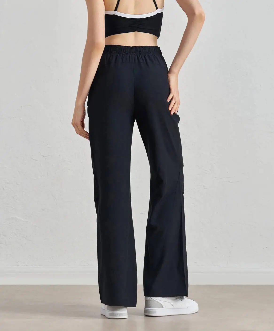 

Retro Wide Leg Fiess Workwear Pleated Drawstring Slimming Casual Hiking Pants For Small Outdoor Adventures