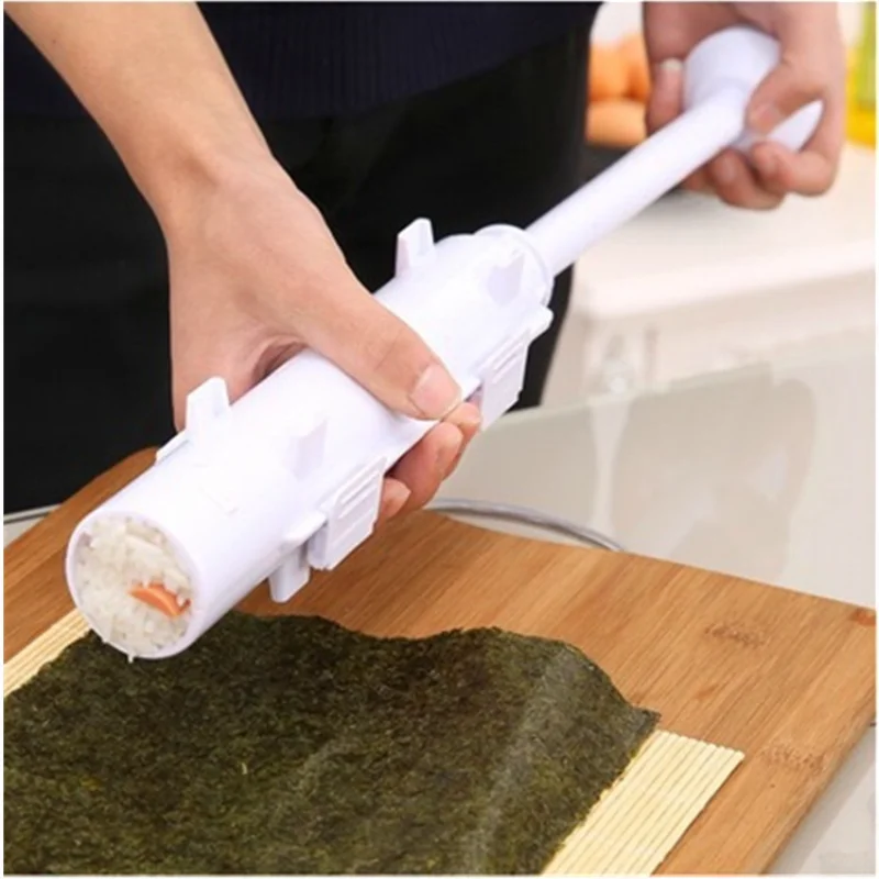 1pc DIY Sushi Making Machine Sushi Maker Sushi Tool Quick Sushi Bazooka Japanese Rolled Rice Meat Mold Kitchen Bento Accessories