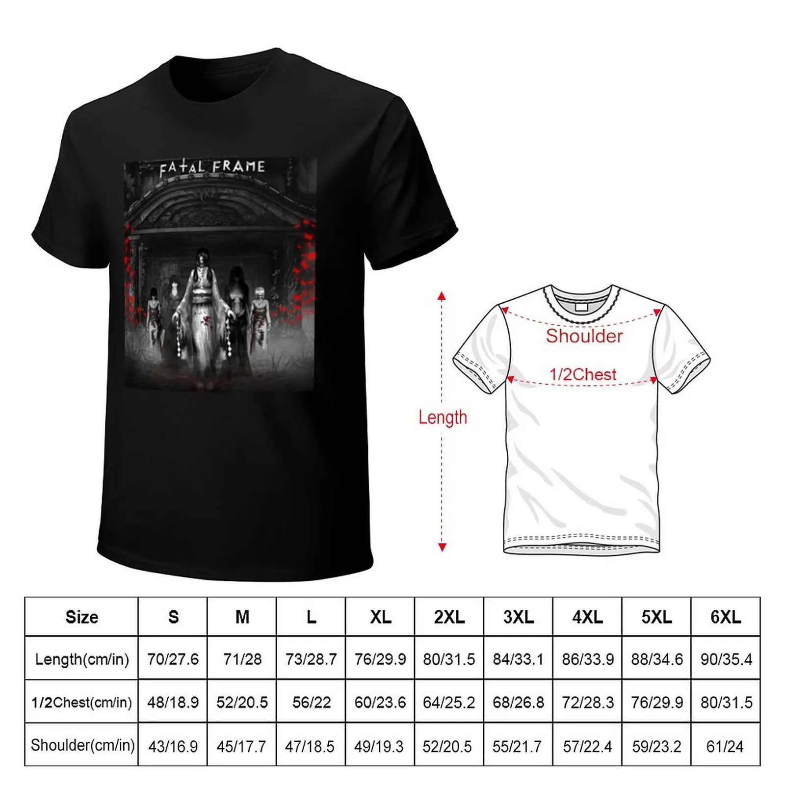 Fatal Frame T-Shirt tees vintage graphic tee oversized street wear workout shirts for men