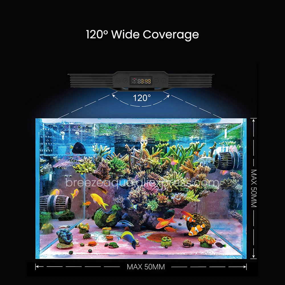 V3 LED Coral Reef Aquarium Light Spectra Aqua Knight Full Spectrum Programmable Sunrise Sunset 60W Saltwater Fish Tank - Image 4