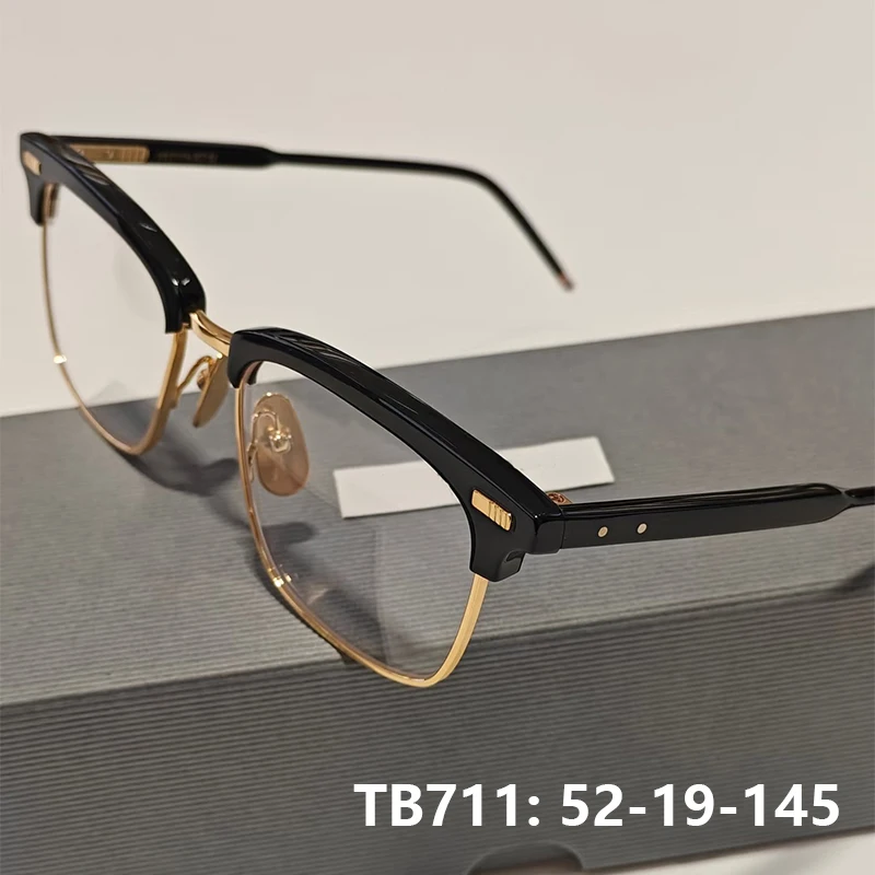 نيويورك الرجال مربع الأعمال التيتانيوم نظارات بمادة الخلات الإطار tb711 أزياء العلامة التجارية مصمم خفيفة للغاية النظارات البصرية مشهد
