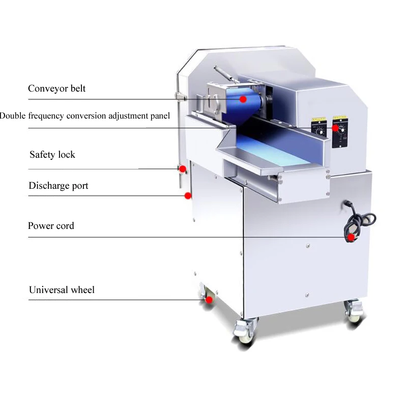 110V 220V  Vegetable Cutting Machine Double Speed Green Leaf Celery Green Onion Beans Cut Into Sections Radish Potato Slicer